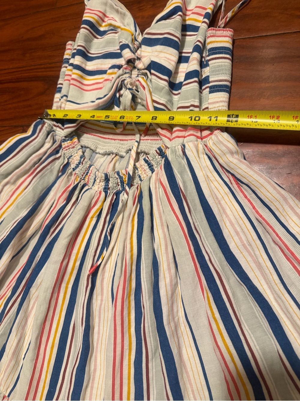 Anthropologie Multicolor Striped Mini Dress - Blue, Red, Yellow - Picture 3 of 10